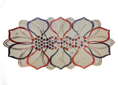 SHRI MAHAVIR IMPEX Multicolor 80 cm Table Runner(Vinyl)