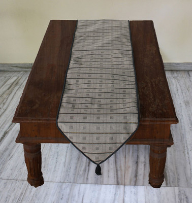 Dekor World Brown 180 cm Table Runner(Cotton)