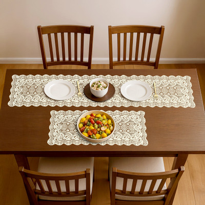 KUBER INDUSTRIES Yellow 180 cm Table Runner(Cotton)
