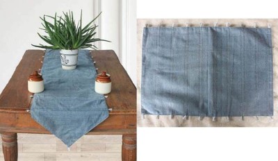 Dekor World Grey 180 cm Table Runner(Polyester)