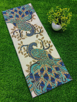 A Z hand made design Multicolor 91 cm Reversible Table Runner(Cotton)