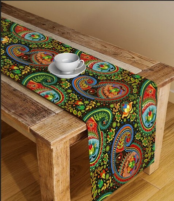 ZUKIODECOR Multicolor 182 cm Table Runner(Velvet)