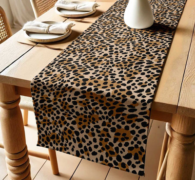 Vargottam Brown 152 cm Table Runner(Cotton)