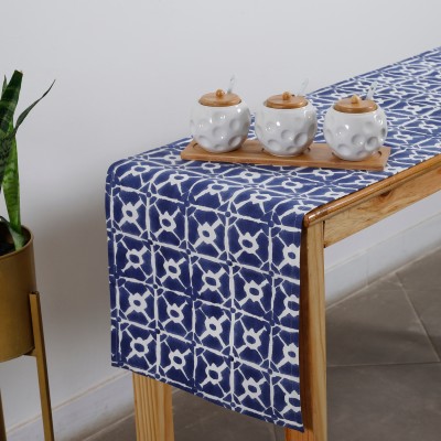 RATAN CART Blue 178 cm Table Runner(Cotton)