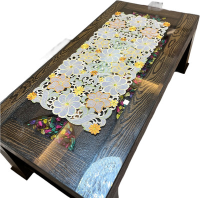 MONKDECOR Yellow 84 cm Table Runner(Cotton)