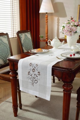 TANLOOMS Brown 177.8 cm Table Runner(Linen)