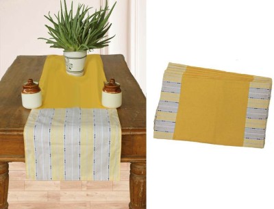 Dekor World Yellow 240 cm Table Runner(Cotton)