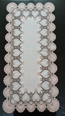 SHRI MAHAVIR IMPEX Beige 80 cm Table Runner(Vinyl)