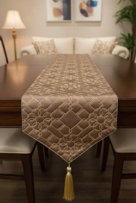Casanest Brown 183 cm Reversible Table Runner(Cotton)