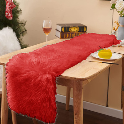Catchyx Cart Red 150 cm Table Runner(Polyester)