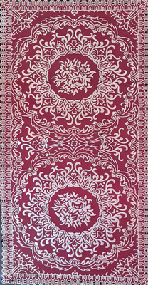 SHRI MAHAVIR IMPEX Red 80 cm Table Runner(PVC)