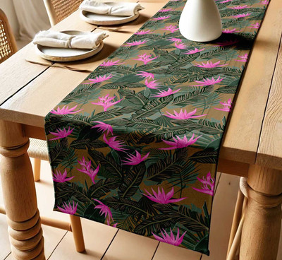 Vargottam Green 152 cm Table Runner(Cotton)
