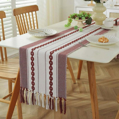 HARIKISHAN HANDLOOM Maroon 182.88 cm Table Runner(Cotton)