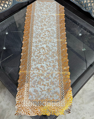 DELHI PVC CORP Gold 40 cm Table Runner(Lace)