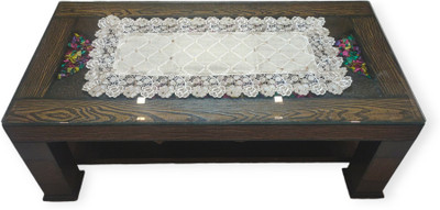 MONKDECOR Grey 83.82 cm Table Runner(Lace)