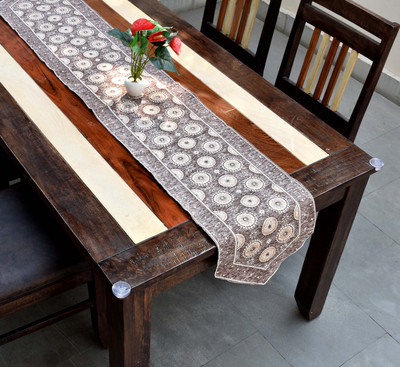 osm india Brown 180 cm Table Runner(Cotton)
