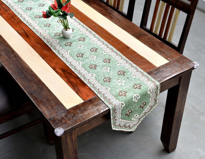 KRISSTA Light Green 183 cm Table Runner(Cotton)