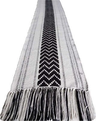North Field Black 137 cm Reversible Table Runner(Cotton)
