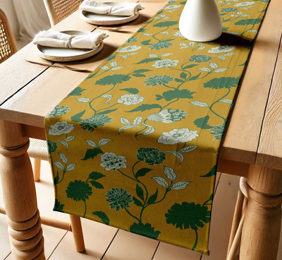 Vargottam Yellow 152 cm Table Runner(Cotton)