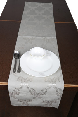 Home-The best is for you Grey 152 cm Table Runner(Cotton)