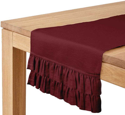 Vargottam Maroon 35.56 cm Table Runner(Cotton)
