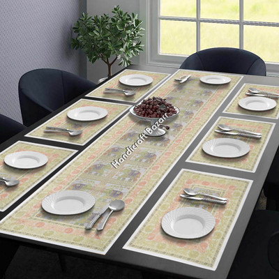 Handicraft Bazarr White 152 cm Table Runner(Silk)