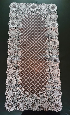 SHRI MAHAVIR IMPEX Pink 80 cm Table Runner(Vinyl)