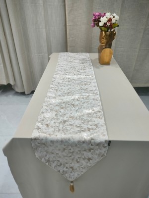 yadi Gold 180 cm Table Runner(Organic Cotton)