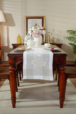 MONKDECOR Gold 177.8 cm Table Runner(Linen)