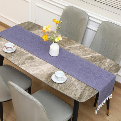 Home Cloud Purple 180 cm Reversible Table Runner(Cotton)