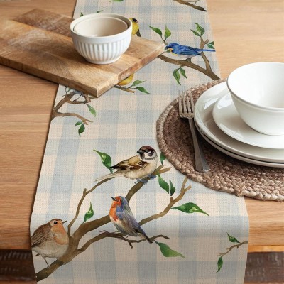 SUBHUSHA Multicolor 72 cm Table Runner(Polyester)