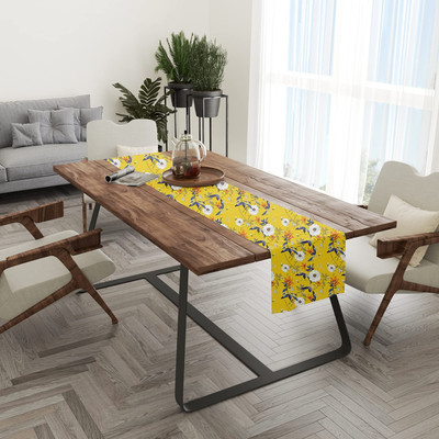 Azalea Yellow 152.4 cm Table Runner(Cotton)