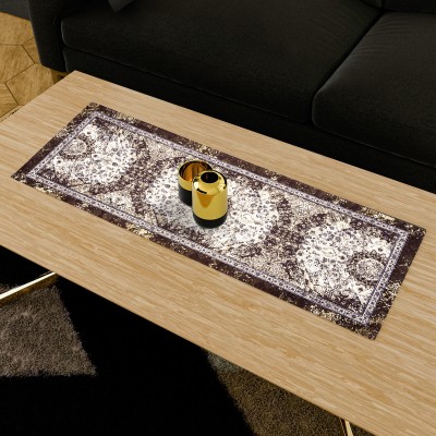 KUBER INDUSTRIES Brown 91 cm Reversible Table Runner(Velvet)