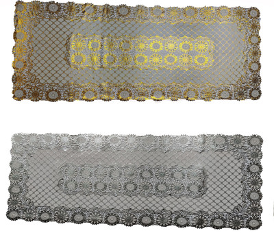 SHRI MAHAVIR IMPEX Multicolor 80 cm Table Runner(PVC)
