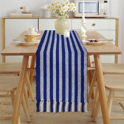 AVITEX Blue 152 cm Reversible Table Runner(Cotton)