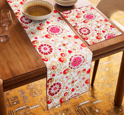 PLIVANA Multicolor 72 cm Table Runner(Polyester)