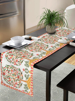 Alina decor Green 152 cm Table Runner(Polyester)