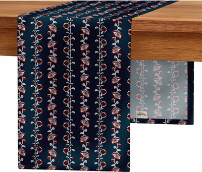 Vargottam Blue 152 cm Table Runner(Cotton)