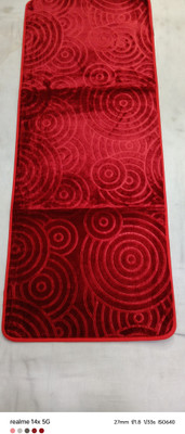 Sumitextile Maroon 140 cm Reversible Table Runner(Velvet)