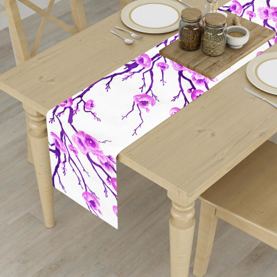 Hims Purple 92 cm Reversible Table Runner(Polyester)