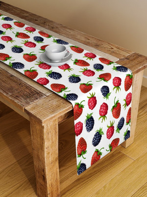 Alina decor White 125 cm Table Runner(Polyester)
