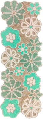 Librahandicraft Green 39.37 cm Table Runner(Satin)