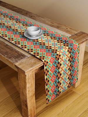 Alina decor Multicolor 142 cm Table Runner(Canvas)