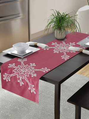 Alina decor Pink 152 cm Table Runner(Polyester)