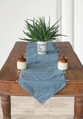 Dekor World Grey 120 cm Table Runner(Polyester)