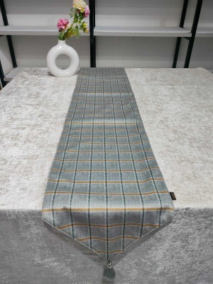 yadi Grey 180 cm Table Runner(Organic Cotton)