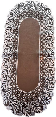 SHRI MAHAVIR IMPEX Brown 80 cm Table Runner(PVC)