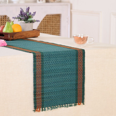 Peepul Tree Green 30.48 cm Table Runner(River Grass)