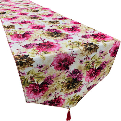KUBER INDUSTRIES Pink 186 cm Table Runner(Cotton)