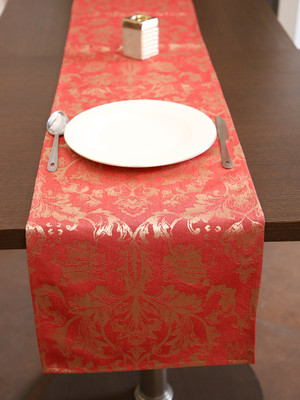 Home-The best is for you Red 152 cm Table Runner(Jacquard)